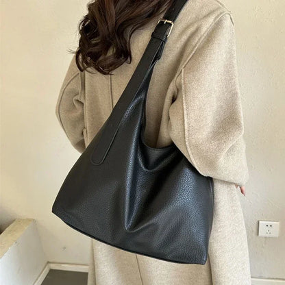 Fashion Leather Tote Bag for Women 2024 Trend Female Simple Large High Capacity Shoulder Bag Women Handbags Messenger Bags