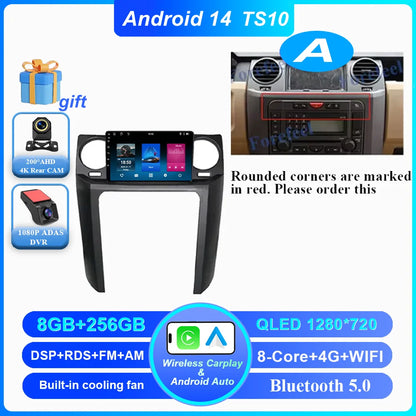Car Android 16 GPS Navigation For Land Rover Discovery 3 2004 -2009 Auto Radio Stereo Multimidia Video Player Carplay NO 2DIN 4G