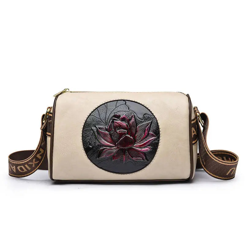 Women Embroidery Tote Bag High Quality Leather Ladies Handbags 2024 Women Shoulder Bag Small Crossbody Bags For Women Sac a Main