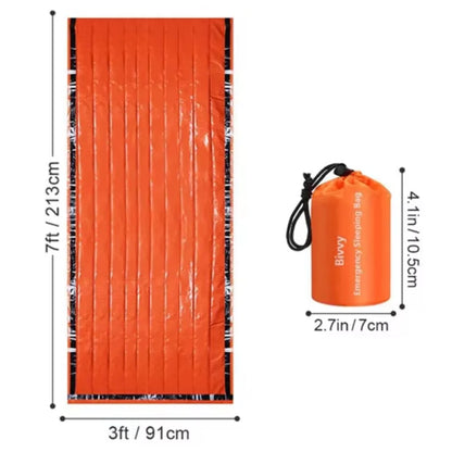 Waterproof Emergency Sleeping Bag 120x200cm/91x213cm PE Portable Survival Lightweight for Outdoor Camping Hiking Adventure ﻿