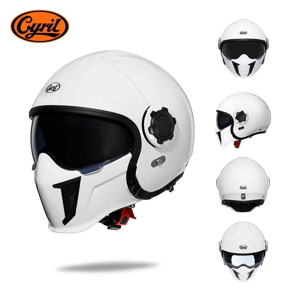 Helmets For Motorcycles Safety DOT ECE Certified 3/4 Open Face Helmets Motorcycle Modular Full Men Women Motorcycle Helmet Cyril