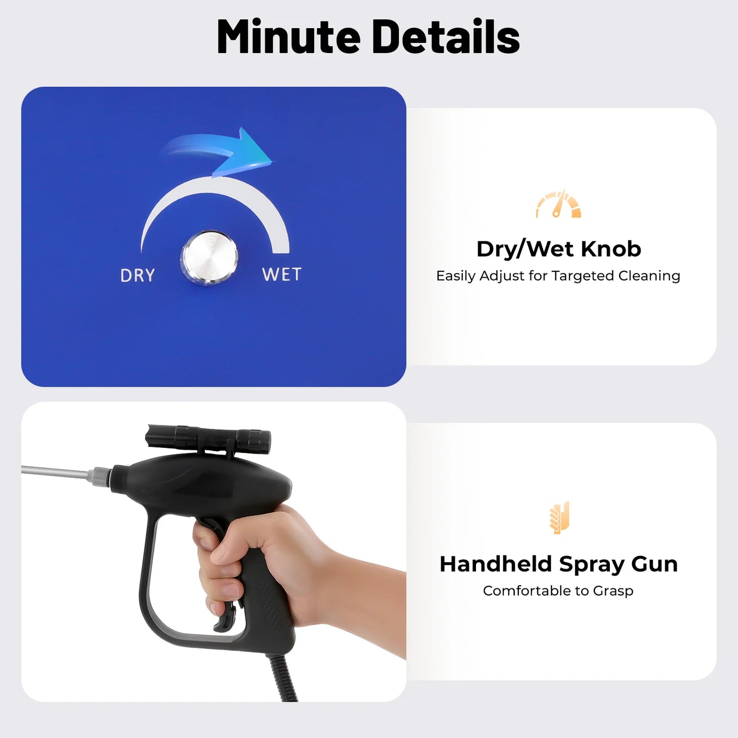 3000W Portable steam cleaner Wet & Dry 3-5bar High Pressure Steam Cleaner Air Conditioner Kitchen Hood Car Cleaning Machine