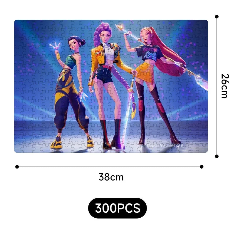 70/300PCS Wooden Jigsaw Puzzle Cool Cyberpunk Anime Family Interactive Game Collectible Gift for Adults Kids Teens Home Decor
