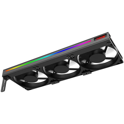 TEUCER VC-C270H Computer Graphics Card Bracket ARGB 5V 3Pin Addressable Headers GPU Silent Cooling Fan for Most Graphics Cards