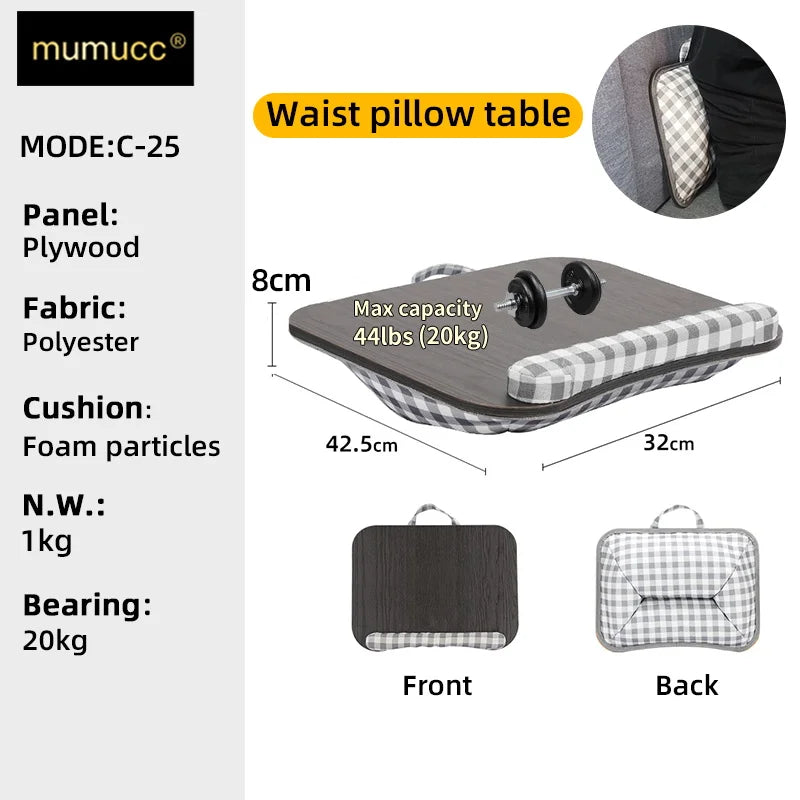 MUMUCC Study Table Bed Desk Student Dormitory Bedroom Laptop Desk Pillow Small Table Applicable To Students Etc