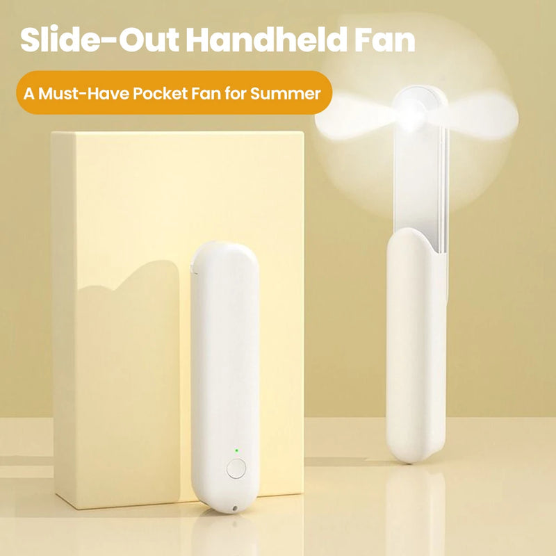 Portable Mini Fan Handheld Small Fan Extendable USB to Type C Charging Fan 2-in-1 Multi-Functional Mobile Phone Charging Fan
