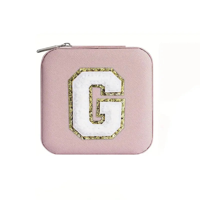 New Creative Letter Jewelry Box Portable Travel Ring Necklace Stud Earrings Storage Box