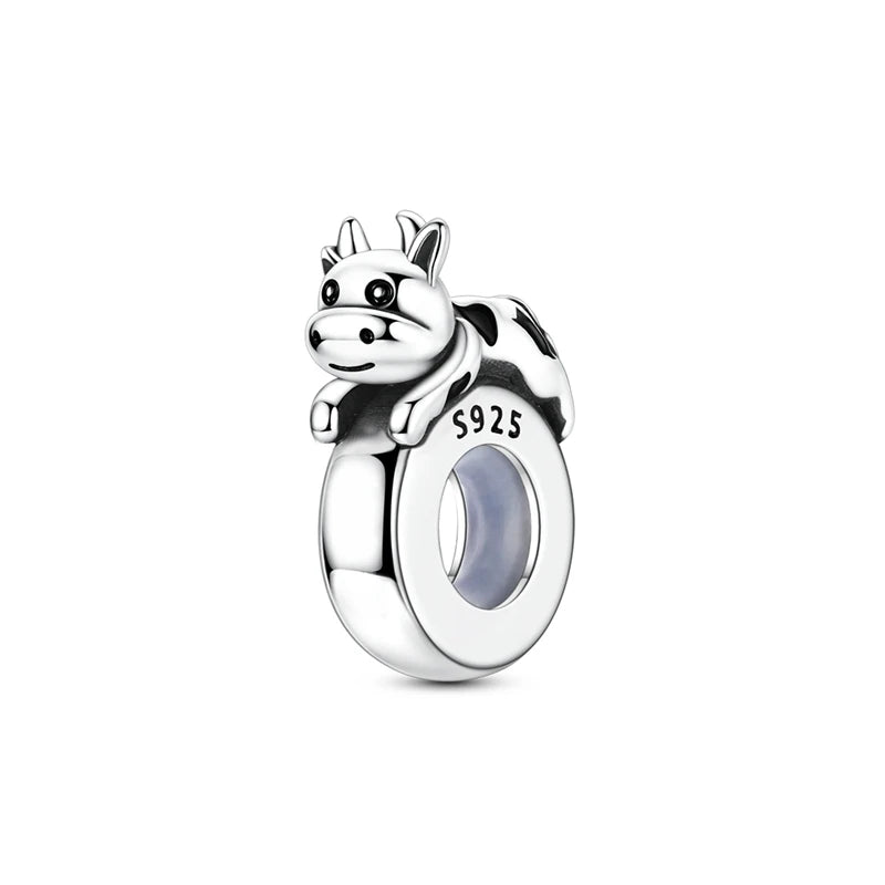Colorful 925 Sterling Silver Mushroom Rabbit Beads & Toucan Dangle Charm Fits Bracelet Boutique Beautiful Pendant Gifts