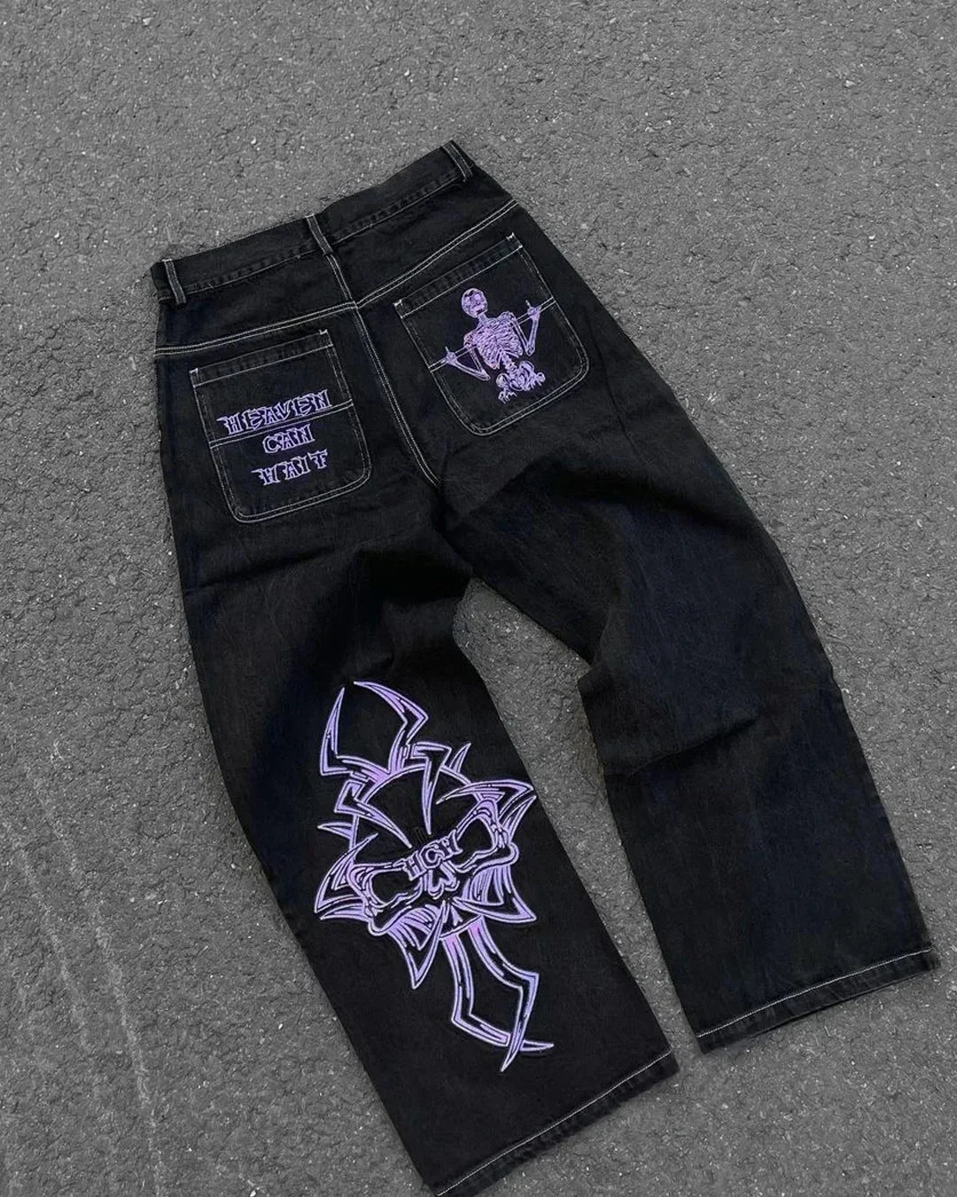 Street Y2K New Fashion Trend Clearance Spot Special Straight Jeans Women Harajuku Hip Hop Oversized Wide-leg Pants Unisex Jeans