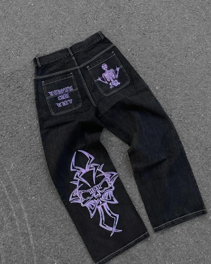 Street Y2K New Fashion Trend Clearance Spot Special Straight Jeans Women Harajuku Hip Hop Oversized Wide-leg Pants Unisex Jeans