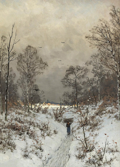 Canvas Painting Nordic Autumn Rural Farmhouse Forest Mountain River Landscape Retro Print Wall Art Picture Home Decor Wall Decor