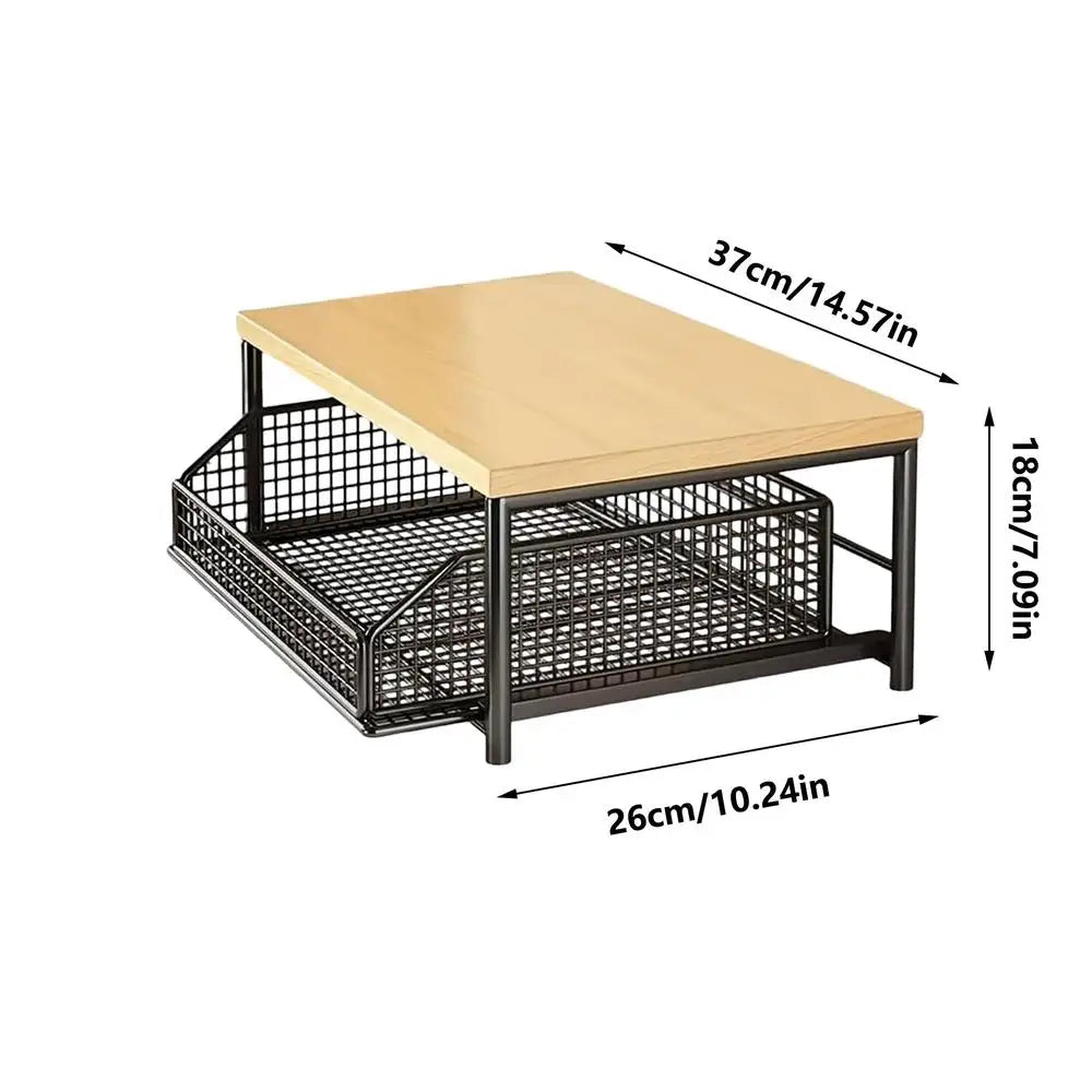 Kitchen Rack 2-Tier Vertical Organizer Rack Household Organizer Shelves for Pantry Kitchen Bathroom Garage Shower Bar Apartment