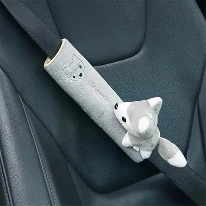 Cute Cartoon Car Seatbelt Cover Seat Belt  Harness Cushion  Shoulder Strap Protector Pad for Children/ Kids Toy animal Ornaments