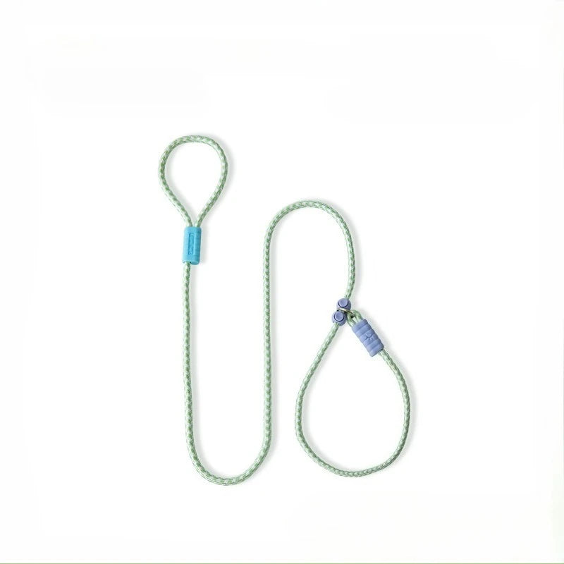 Pet Dog Training Round Rope Light Weight Nylon P Chain Collar Adjustable for Small Medium Dogs Walking Leash Pet Supplies