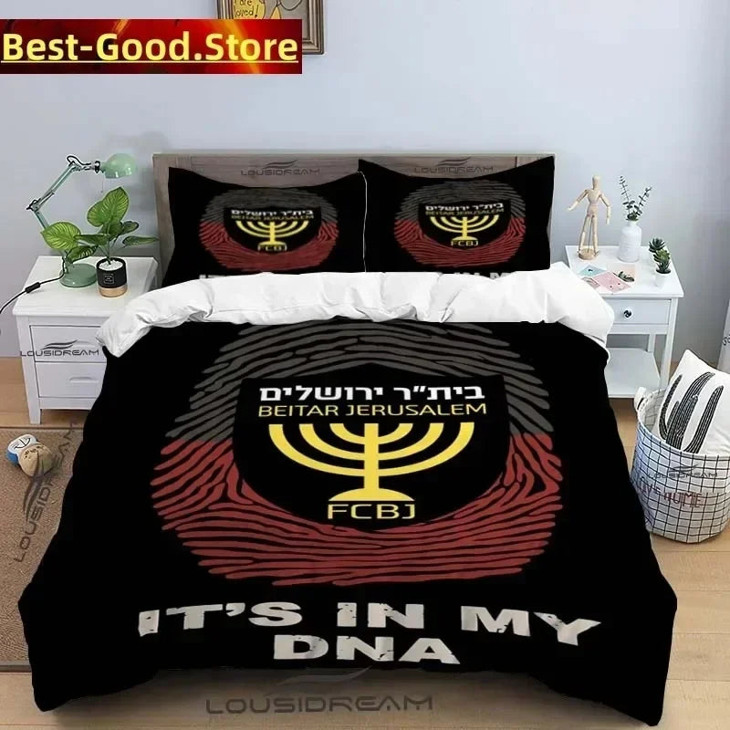 Beitar Jerusalem Fc All Season Twin Bedding Set 3 Piece Comforter Set Bed Duvet Cover Double King Comforter Cover Home Textile