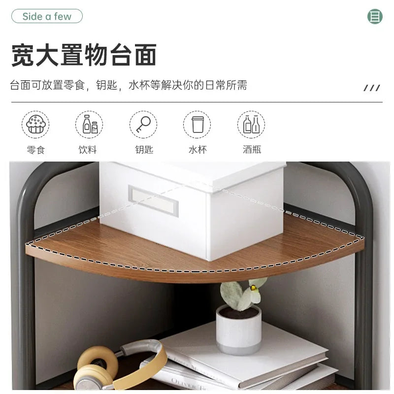 Triangular Multi-Layer Shelf, Corner Cabinet Design, Floor-to-Ceiling Storage, Living Room/Bedroom Bookshelf, Space-saving Layer