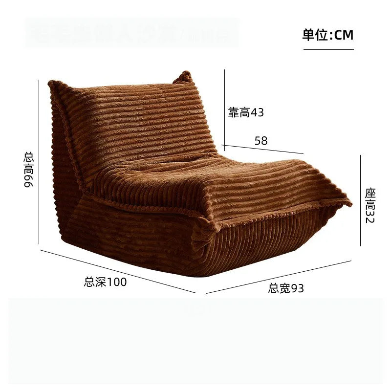 MOMO Caterpillar Sofa Leisure Sofa Lazy Person Sofa Can Lie And Sleep Balcony Tatami Net Red Bedroom Living Room Single