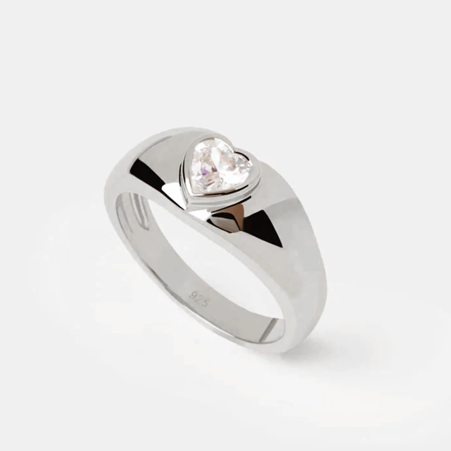 DPLAOPA 925 Sterling Silver Gold Thick Band Big CZ Zircon Size Ring Women Luxury Fine Jewelry 2023 Fine Jewelry Crystal