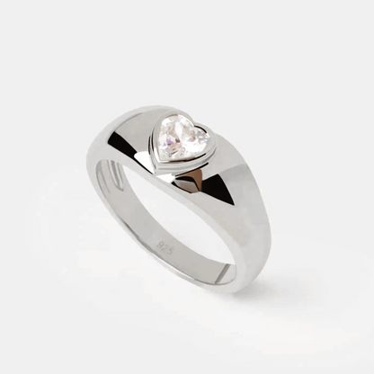 DPLAOPA 925 Sterling Silver Gold Thick Band Big CZ Zircon Size Ring Women Luxury Fine Jewelry 2023 Fine Jewelry Crystal