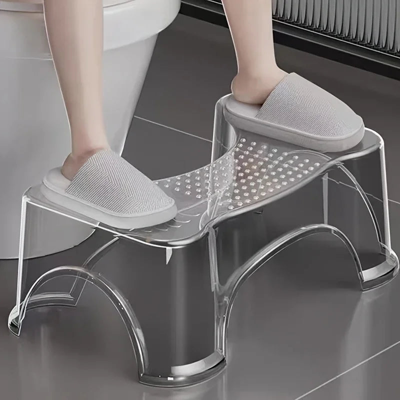 Modern design high toilet seat with waterproof anti-slip footrest, thick squatting platform for adults and elderly