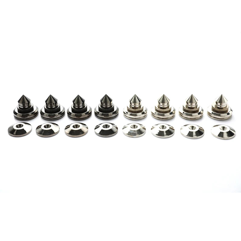 4 PCS 30*27mm speakers Stand Feet Foot Pad Pure copper silver loudspeaker box Spikes Cone Floor Foot Nail M28*26