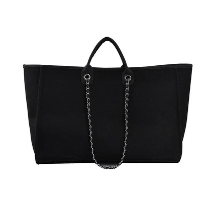 2025 Female Large Capacity New European American Bucket Bag Handheld Single Shoulder Diagonal Cross Chain Tote Bag