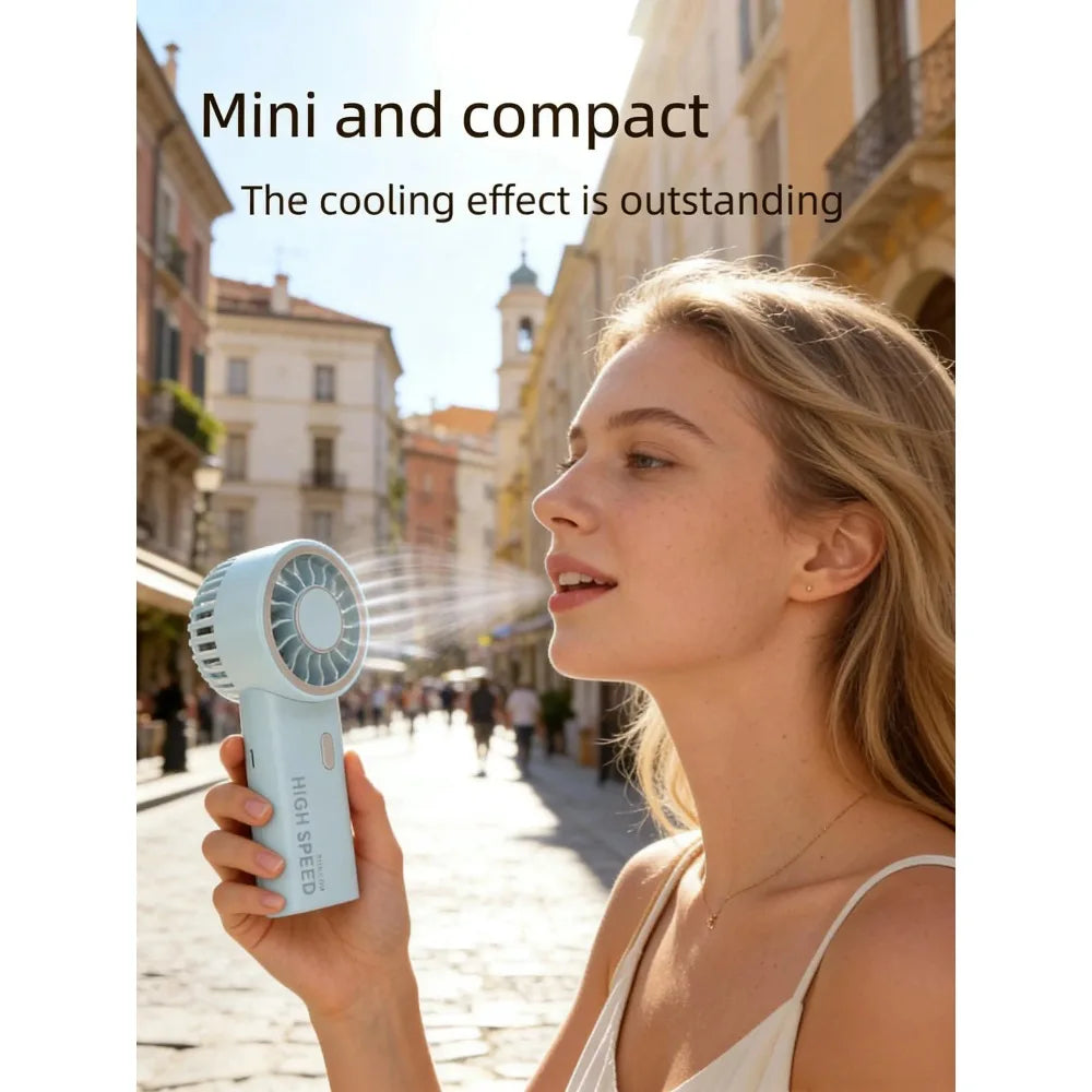 Handheld Fan Upgraded Portable Fan,Mini USBRechargeable Personal Fan, Outdoor Travel ,Suitable for summer beach and concerts