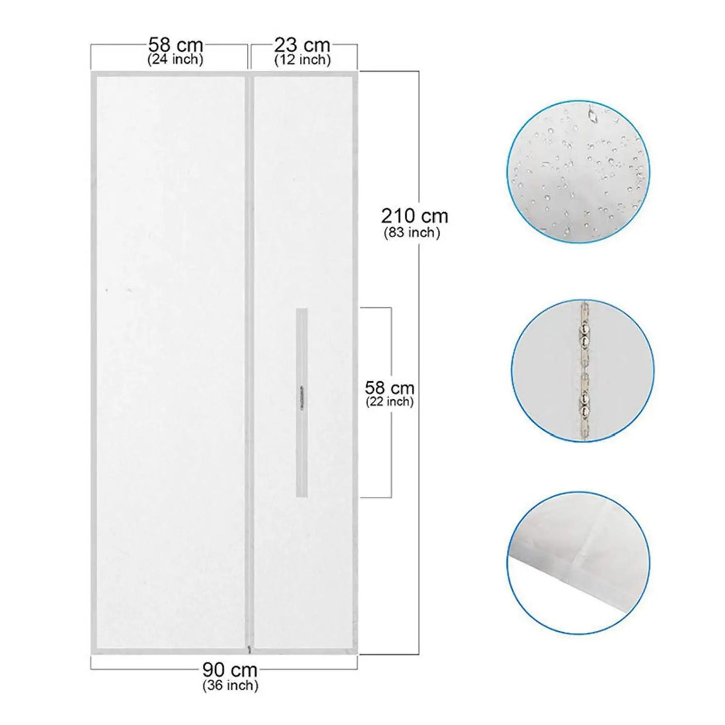Screen Door Seal for Portable Air Conditioner Sliding Door Vent for Office