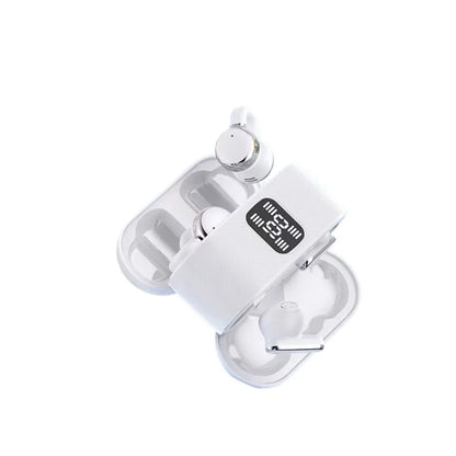 2in1 Ear-Clip in-Ear Couple Wireless Bluetooth Headphones LED Power Display Earphones Earbuds for Game Music