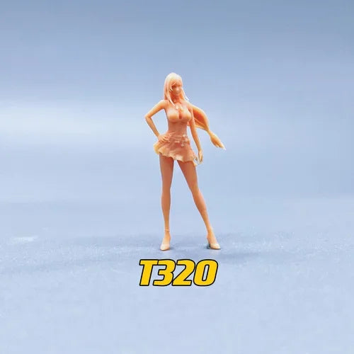 1/64 1/50 1/43  Figurines Scale Model Resin Tifa Uncolored Miniatures Diorama Hand-painted V511 V512