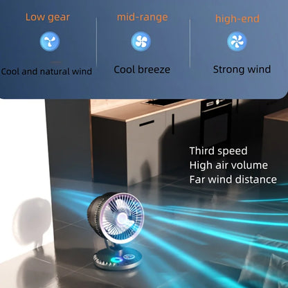 Portable air circulation fan household USB charging small fan, suitable for home, office and kitchen use.