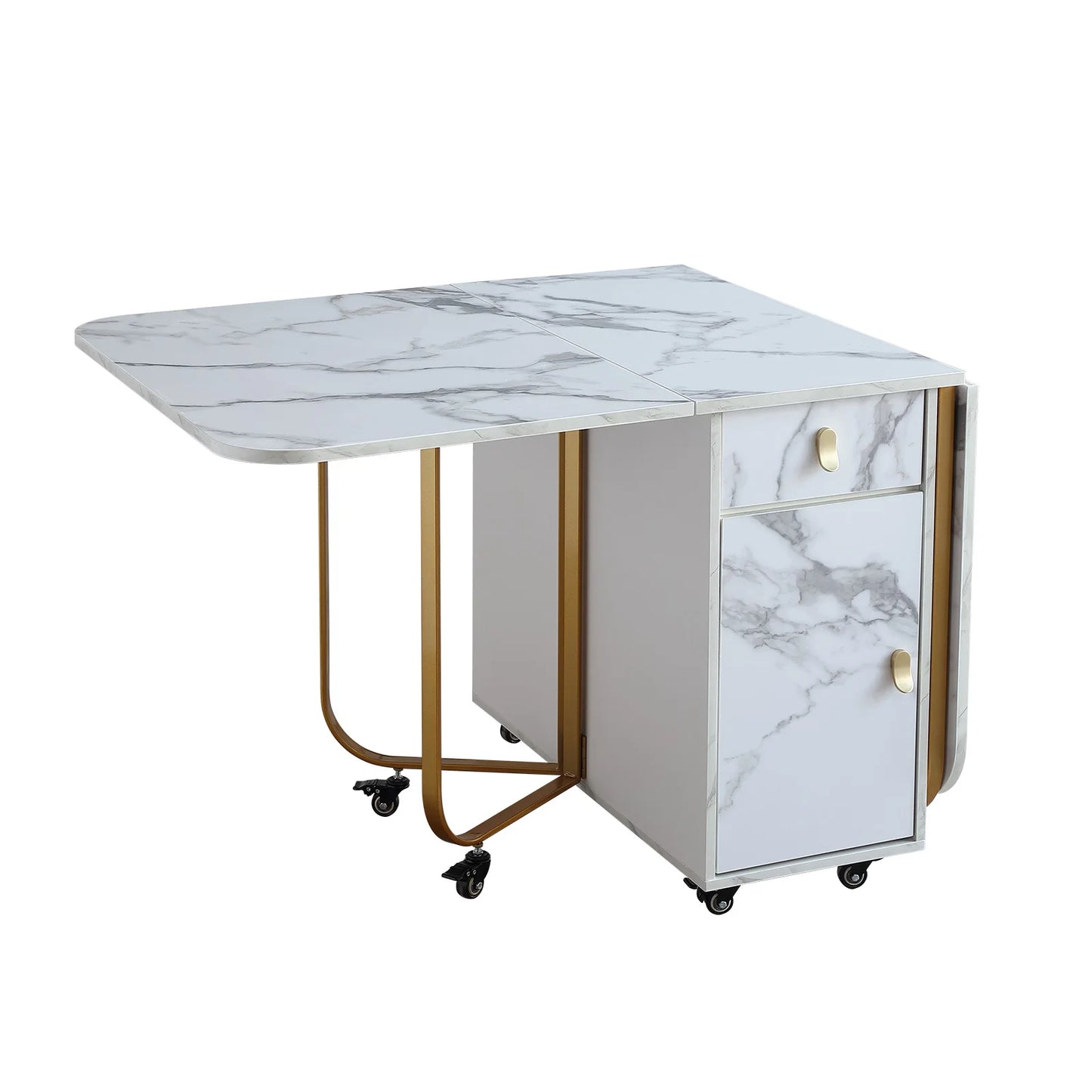 Movable Multifunctional Folding Dining Table Household Small Household Table Suitable For Dining, Studying, Office, Etc.