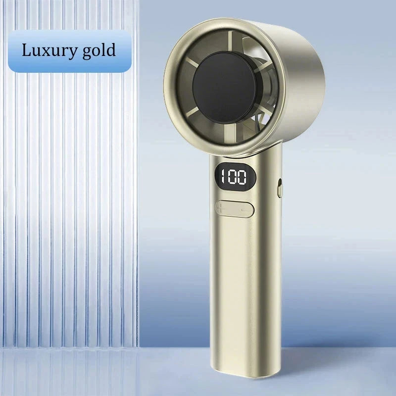 Lenovo Handheld Mini Fan Electric Hand Fans Ice Compress High-Speed Cooling USB Rechargeable Portable LED Display Fan