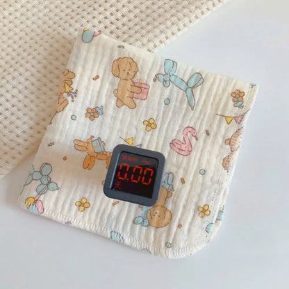 Cotton Baby Face Towel Square Infant Bib Soft Saliva Towel Floral Print Feeding Burp Cloths Children's Absorbent Handkerchief