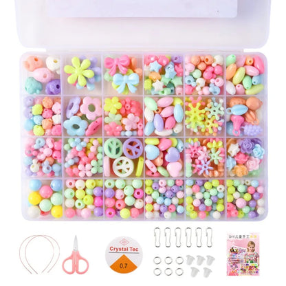 Arts Crafts DIY Handmade Beaded Kit Jewelry Set Handmade Kit for Make Bracelets Beads Creative DIY Beads for Children Girl