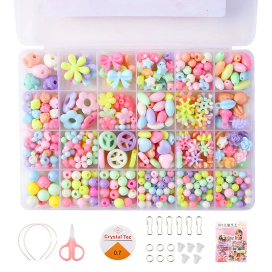 Arts Crafts DIY Handmade Beaded Kit Jewelry Set Handmade Kit for Make Bracelets Beads Creative DIY Beads for Children Girl