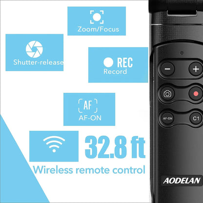 AODELAN Wireless Shooting Grip Tripod for Sony with Camera Remote Control for Still, Video, Vlogging for Sony ZV-E10 A6700 A7IV