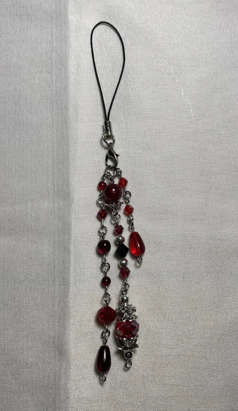 Gothic Vampire Phone Accessories, Phone Straps, Handmade Beaded Jewelry, Vampire Gothic, Halloween, Handmade Phone Accessories