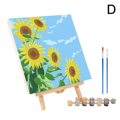 Frame Painting By Numbers Kit Abstract Sunset Landscape Modern Drawing Coloring DIY Painting By Numbers Acrylic Paint Home Decor