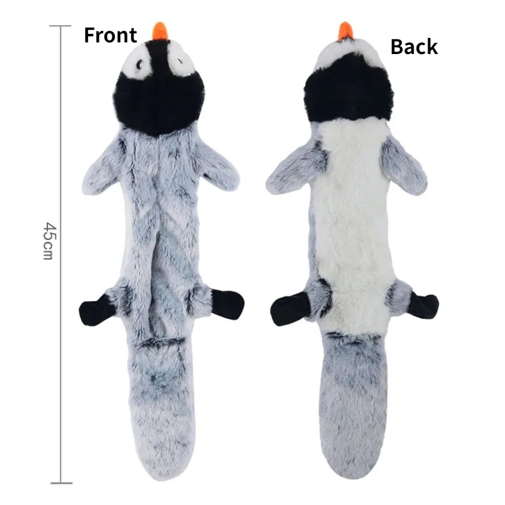 Funny Simulated Animal No Stuffing Dog Toy with Squeakers Durable Stuffingless Plush Squeaky Dog Chew Toy Crinkle Pet Squeak Toy