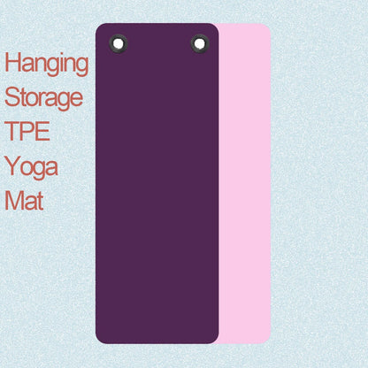 6mm Eco Friendly Double-side Anti Slip TPE Yoga Mat Eyelets Fitness Floor Gym Mat with Hanging Hole