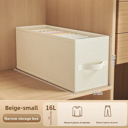 Large Capaci Narrow Long Storage Box Clothes Organizer Der Sle Storage Basket for Wardrobe Clothing Storage Solution
