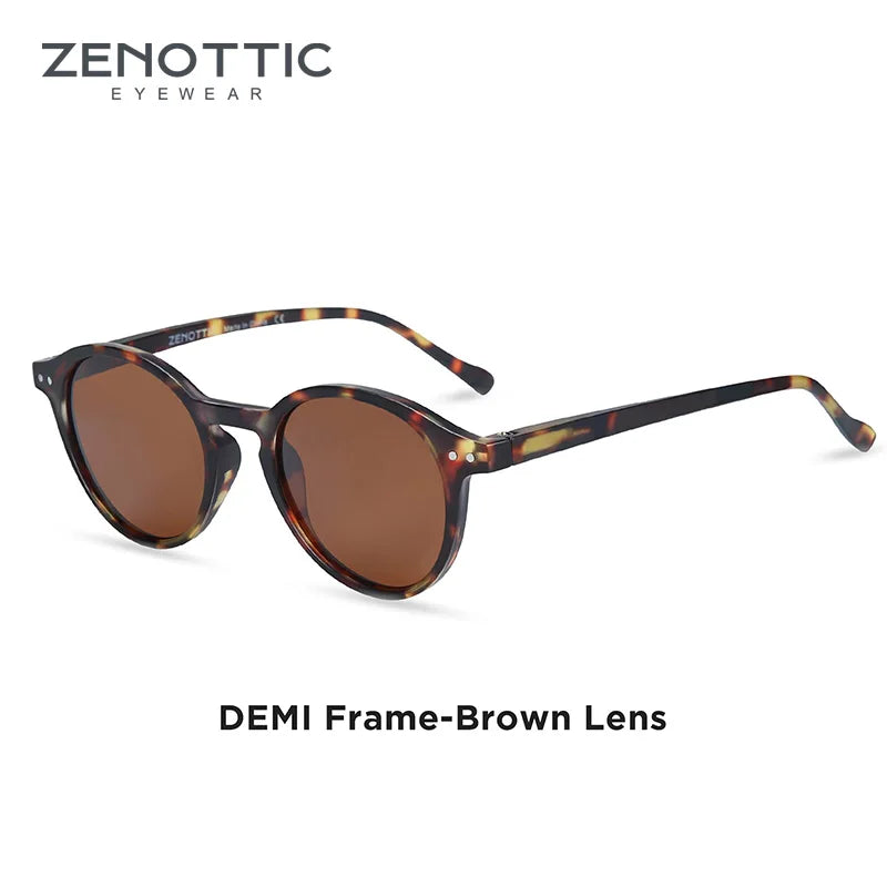 ZENOTTIC Retro Polarized Sunglasses 2026 2025 Men Women Vintage Small Round Frame Sun Glasses Polarized Lens UV400 Goggles Shade
