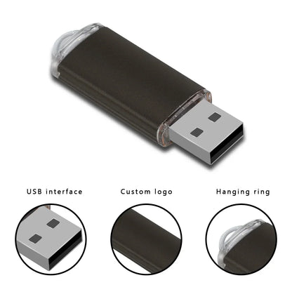 100Pcs/lot USB 2.0 Flash Drive 4GB 8GB Pen Drive 128M Usb Sticks 1GB 2G Pendrives 16GB Memory Flash 32GB U Disk Free Custom Logo