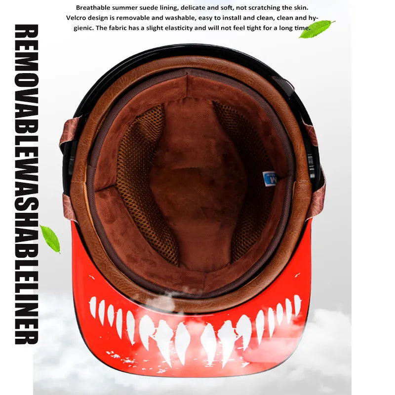 Motorcycle Helmet cascos Electric Vehicle Riding Locomotive for Retro Half Helmet Four Seasons Universal Helmet Helmet