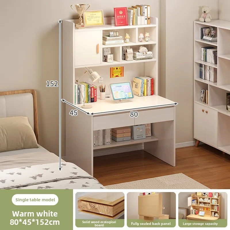 Desk Home Modern Simple Bookshelf Integrated Student Bedroom Learning To Write With Drawing Desk Office Computer Desk