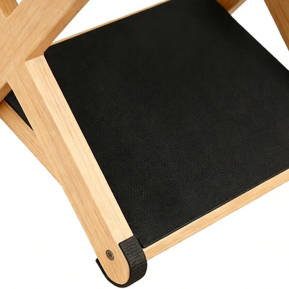 Under Desk Stool Wooden Double-Layer Non-Slip Ergonomic Leg Rest Office Desk Footrest for Home Dorm Office Apartment Study