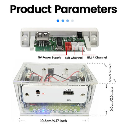 DIY Bluetooth Speaker Kit Electronics DIY Soldering Project Practice Solder Assembly DIY Electronic Kit Component 2*3W Speakers