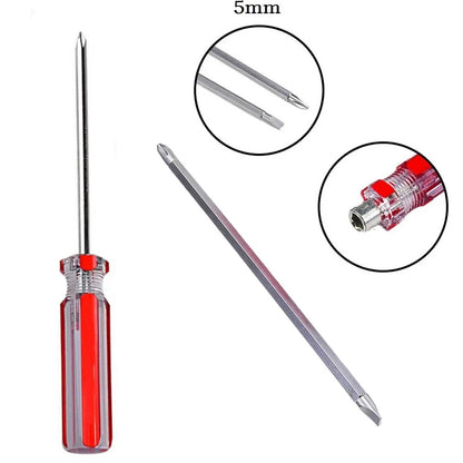 1PC 5mm Screwdriver 2 Sides Double Head Slotted Cross Screwdrivers Magnetic Tip Screw Driver Remover Repair Hand Tools