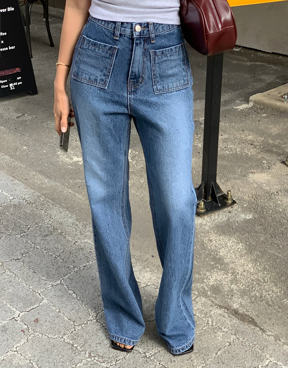 High Waist Women's Jeans Faionable Korean Design Versatile Loose Straight Leg Casual Pants Summer New Arrival Long Trousers